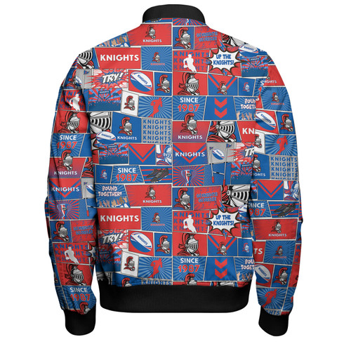 Newcastle Knights Sport Bomber Jacket - Team Of Us Die Hard Fan Supporters Comic Style Newcastle Knights Sport Bomber Jacket - Team Of Us Die Hard Fan Supporters Comic Style