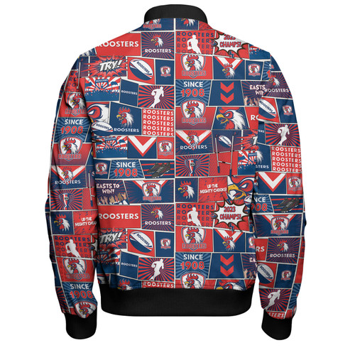 Sydney Roosters Bomber Jacket - Team Of Us Die Hard Fan Supporters Comic Style Sydney Roosters Bomber Jacket - Team Of Us Die Hard Fan Supporters Comic Style