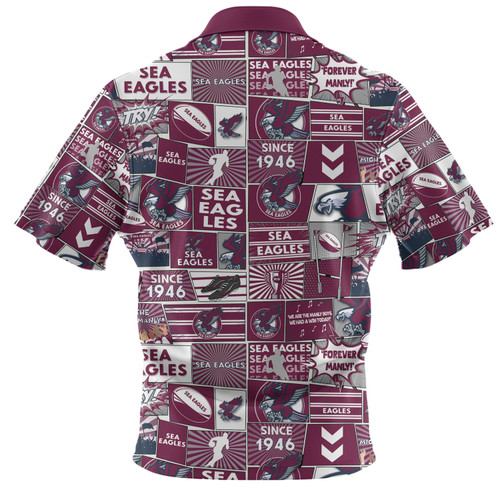 Manly Warringah Sea Eagles Hawaiian Shirt - Team Of Us Die Hard Fan Supporters Comic Style Manly Warringah Sea Eagles Hawaiian Shirt - Team Of Us Die Hard Fan Supporters Comic Style