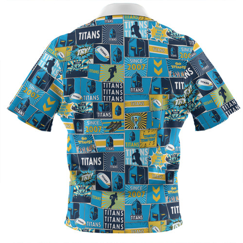 Gold Coast Titans Sport Hawaiian Shirt - Team Of Us Die Hard Fan Supporters Comic Style Gold Coast Titans Sport Hawaiian Shirt - Team Of Us Die Hard Fan Supporters Comic Style
