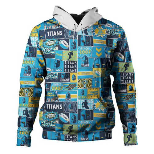 Gold Coast Titans Sport Hoodie - Team Of Us Die Hard Fan Supporters Comic Style