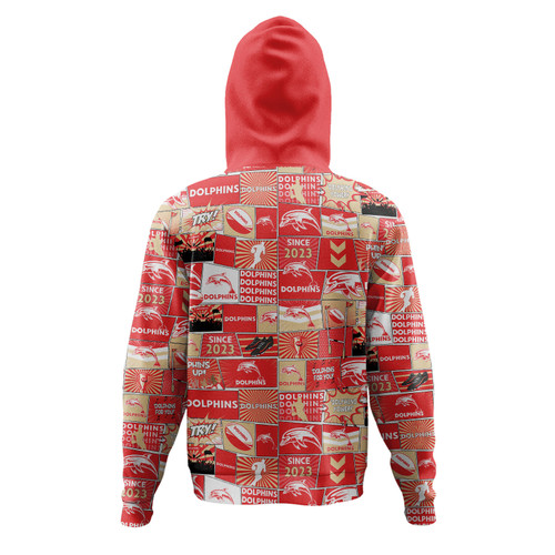 Redcliffe Dolphins Hoodie - Team Of Us Die Hard Fan Supporters Comic Style Redcliffe Dolphins Hoodie - Team Of Us Die Hard Fan Supporters Comic Style