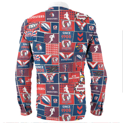 Sydney Roosters Long Sleeve Shirt - Team Of Us Die Hard Fan Supporters Comic Style Sydney Roosters Long Sleeve Shirt - Team Of Us Die Hard Fan Supporters Comic Style