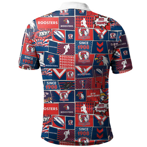 Sydney Roosters Polo Shirt - Team Of Us Die Hard Fan Supporters Comic Style Sydney Roosters Polo Shirt - Team Of Us Die Hard Fan Supporters Comic Style