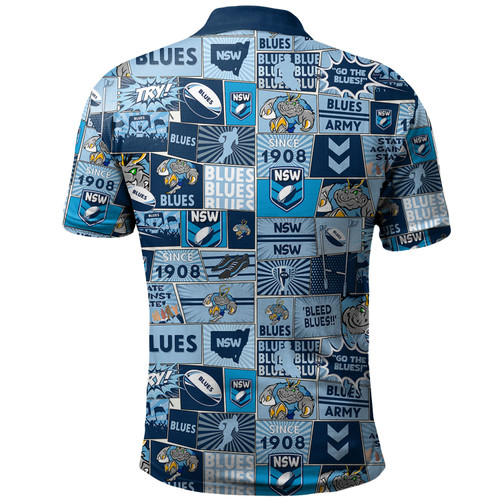 New South Wales Sport Polo Shirt - Team Of Us Die Hard Fan Supporters Comic Style New South Wales Sport Polo Shirt - Team Of Us Die Hard Fan Supporters Comic Style