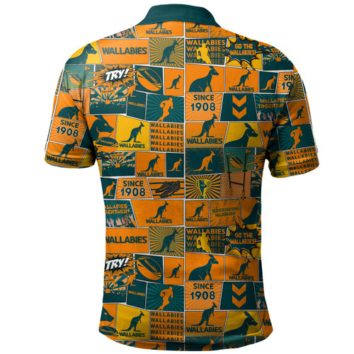 Wallabies Sport Polo Shirt - Team Of Us Die Hard Fan Supporters Comic Style Wallabies Sport Polo Shirt - Team Of Us Die Hard Fan Supporters Comic Style
