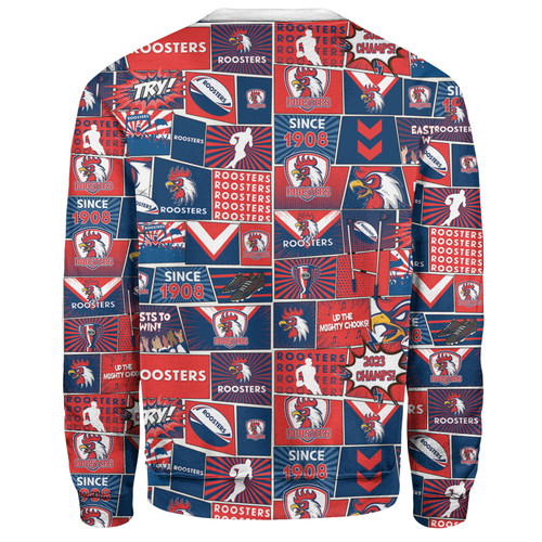 Sydney Roosters Sweatshirt - Team Of Us Die Hard Fan Supporters Comic Style Sydney Roosters Sweatshirt - Team Of Us Die Hard Fan Supporters Comic Style
