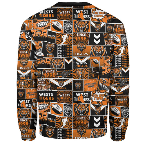 Wests Tigers Sweatshirt - Team Of Us Die Hard Fan Supporters Comic Style Wests Tigers Sweatshirt - Team Of Us Die Hard Fan Supporters Comic Style