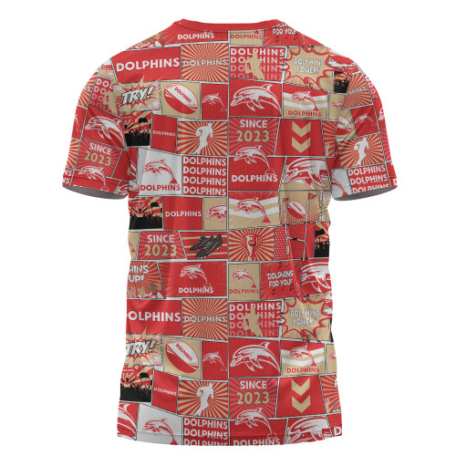 Redcliffe Dolphins T-Shirt - Team Of Us Die Hard Fan Supporters Comic Style Redcliffe Dolphins T-Shirt - Team Of Us Die Hard Fan Supporters Comic Style