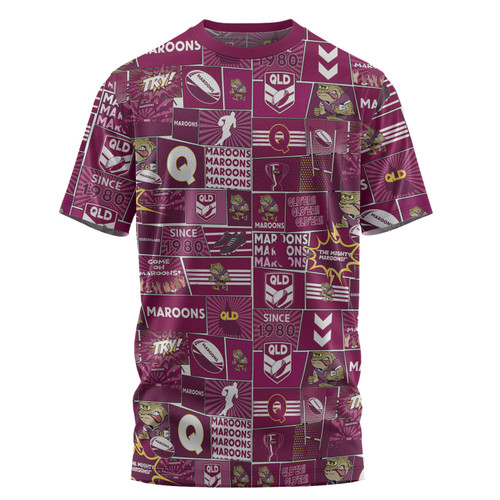 Queensland Sport T-Shirt - Team Of Us Die Hard Fan Supporters Comic Style