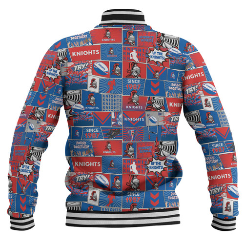 Newcastle Knights Sport Baseball Jacket - Team Of Us Die Hard Fan Supporters Comic Style Newcastle Knights Sport Baseball Jacket - Team Of Us Die Hard Fan Supporters Comic Style