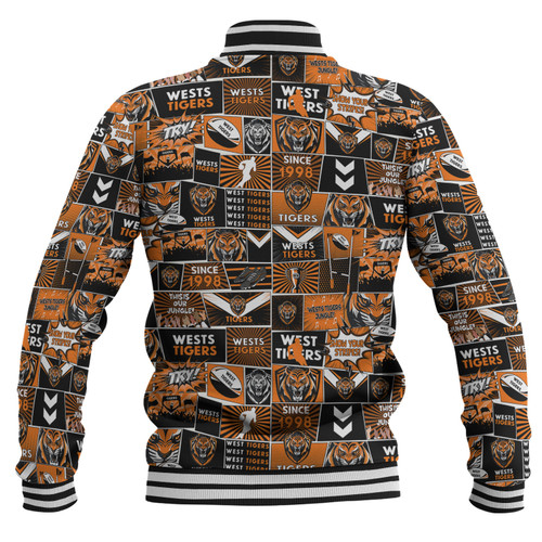 Wests Tigers Baseball Jacket - Team Of Us Die Hard Fan Supporters Comic Style Wests Tigers Baseball Jacket - Team Of Us Die Hard Fan Supporters Comic Style