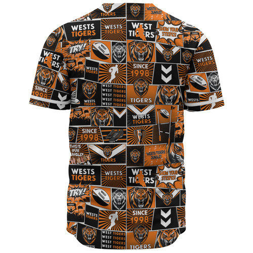 Wests Tigers Baseball Shirt - Team Of Us Die Hard Fan Supporters Comic Style Wests Tigers Baseball Shirt - Team Of Us Die Hard Fan Supporters Comic Style