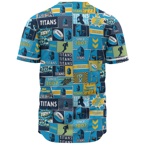 Gold Coast Titans Sport Baseball Shirt - Team Of Us Die Hard Fan Supporters Comic Style Gold Coast Titans Sport Baseball Shirt - Team Of Us Die Hard Fan Supporters Comic Style