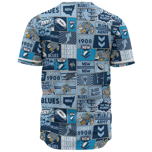 New South Wales Sport Baseball Shirt - Team Of Us Die Hard Fan Supporters Comic Style New South Wales Sport Baseball Shirt - Team Of Us Die Hard Fan Supporters Comic Style