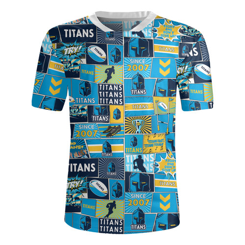 Gold Coast Titans Rugby Jersey - Team Of Us Die Hard Fan Supporters Comic Style
