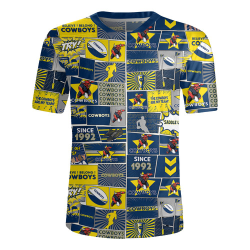 North Queensland Cowboys Rugby Jersey - Team Of Us Die Hard Fan Supporters Comic Style