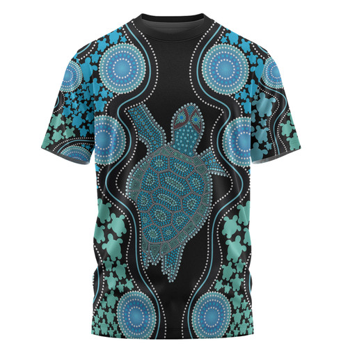 Australia T-Shirt - Aboriginal Art Color Turtle Inspired