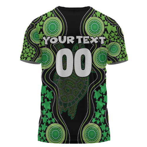 Australia T-Shirt - Aboriginal Art Green Turtle Inspired