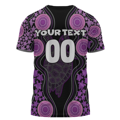 Australia T-Shirt - Aboriginal Art Purple Turtle Inspired