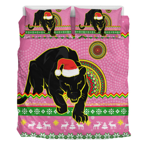 Penrith Panthers Bedding Set - Australia Ugly Xmas With Aboriginal Patterns For Die Hard Fans Penrith Panthers Bedding Set - Australia Ugly Xmas With Aboriginal Patterns For Die Hard Fans