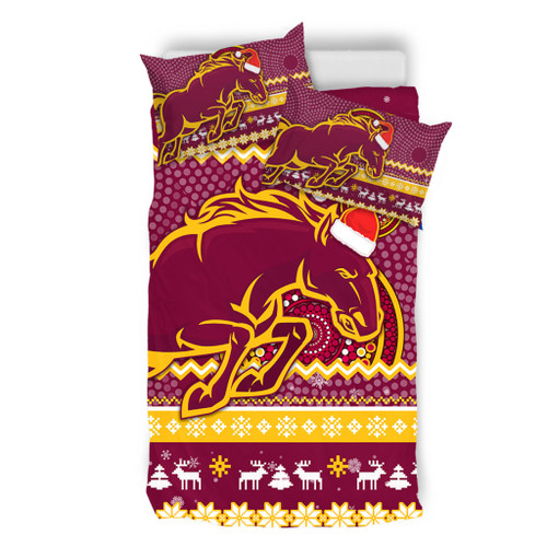 Brisbane Broncos Bedding Set - Australia Ugly Xmas With Aboriginal Patterns For Die Hard Fans Brisbane Broncos Bedding Set - Australia Ugly Xmas With Aboriginal Patterns For Die Hard Fans