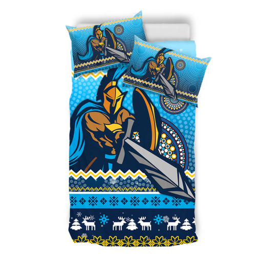 Gold Coast Titans Bedding Set - Australia Ugly Xmas With Aboriginal Patterns For Die Hard Fans Gold Coast Titans Bedding Set - Australia Ugly Xmas With Aboriginal Patterns For Die Hard Fans