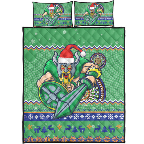 Canberra Raiders Quilt Bed Set - Australia Ugly Xmas With Aboriginal Patterns For Die Hard Fans Canberra Raiders Quilt Bed Set - Australia Ugly Xmas With Aboriginal Patterns For Die Hard Fans