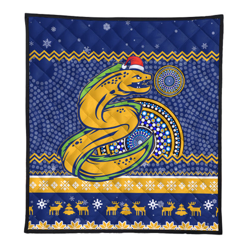 Parramatta Eels Premium Quilt - Australia Ugly Xmas With Aboriginal Patterns For Die Hard Fans Parramatta Eels Premium Quilt - Australia Ugly Xmas With Aboriginal Patterns For Die Hard Fans