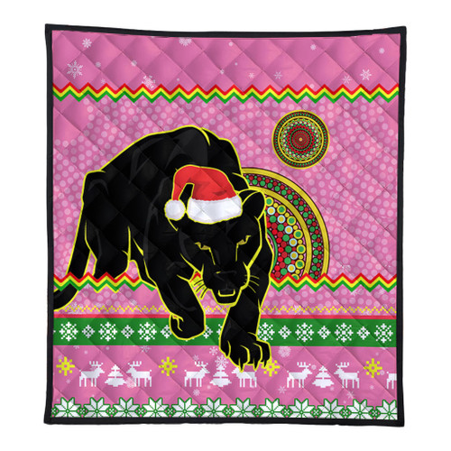 Penrith Panthers Premium Quilt - Australia Ugly Xmas With Aboriginal Patterns For Die Hard Fans Penrith Panthers Premium Quilt - Australia Ugly Xmas With Aboriginal Patterns For Die Hard Fans