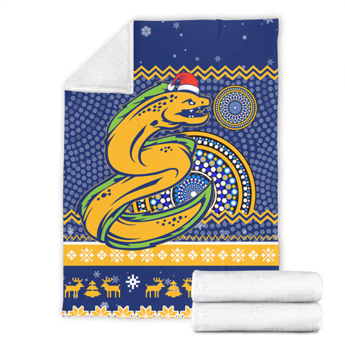 Parramatta Eels Premium Blanket - Australia Ugly Xmas With Aboriginal Patterns For Die Hard Fans Parramatta Eels Premium Blanket - Australia Ugly Xmas With Aboriginal Patterns For Die Hard Fans