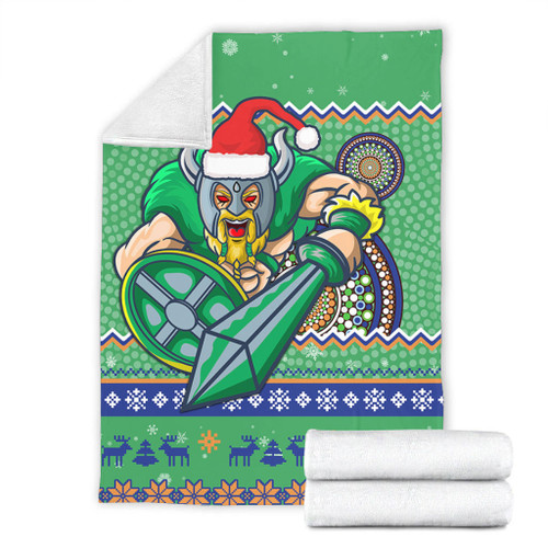 Canberra Raiders Premium Blanket - Australia Ugly Xmas With Aboriginal Patterns For Die Hard Fans Canberra Raiders Premium Blanket - Australia Ugly Xmas With Aboriginal Patterns For Die Hard Fans