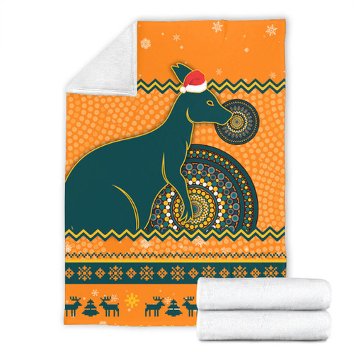 Wallabies Premium Blanket - Australia Ugly Xmas With Aboriginal Patterns For Die Hard Fans Wallabies Premium Blanket - Australia Ugly Xmas With Aboriginal Patterns For Die Hard Fans
