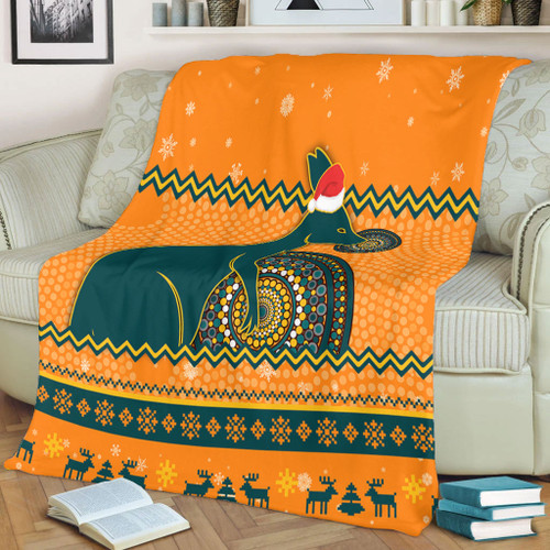 Wallabies Premium Blanket - Australia Ugly Xmas With Aboriginal Patterns For Die Hard Fans