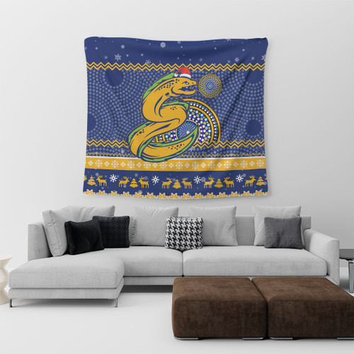 Parramatta Eels Tapestry - Australia Ugly Xmas With Aboriginal Patterns For Die Hard Fans Parramatta Eels Tapestry - Australia Ugly Xmas With Aboriginal Patterns For Die Hard Fans