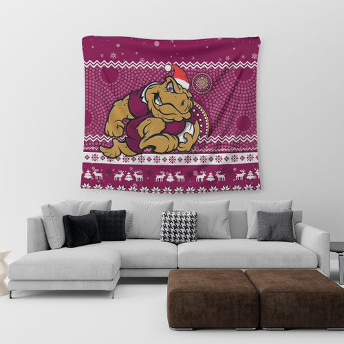 Queensland Tapestry - Australia Ugly Xmas With Aboriginal Patterns For Die Hard Fans Queensland Tapestry - Australia Ugly Xmas With Aboriginal Patterns For Die Hard Fans
