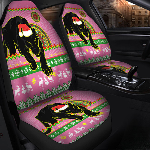 Penrith Panthers Car Seat Covers - Australia Ugly Xmas With Aboriginal Patterns For Die Hard Fans