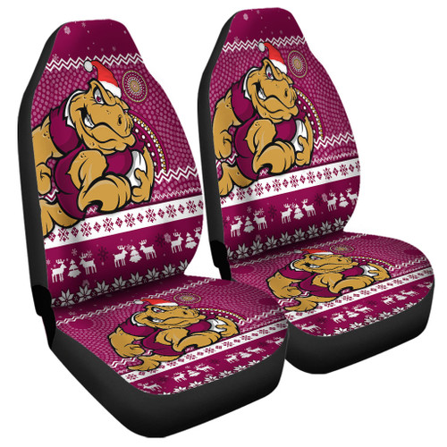 Queensland Car Seat Covers - Australia Ugly Xmas With Aboriginal Patterns For Die Hard Fans Queensland Car Seat Covers - Australia Ugly Xmas With Aboriginal Patterns For Die Hard Fans