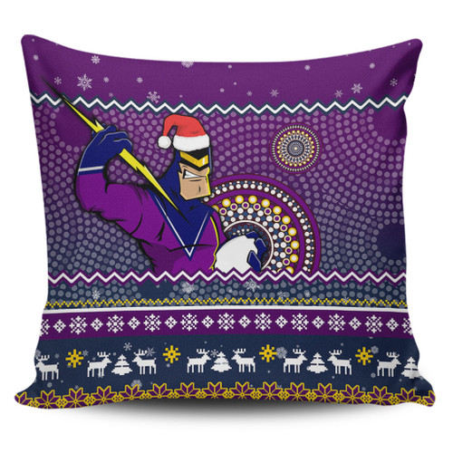 Melbourne Storm Pillow Cover - Australia Ugly Xmas With Aboriginal Patterns For Die Hard Fans Melbourne Storm Pillow Cover - Australia Ugly Xmas With Aboriginal Patterns For Die Hard Fans