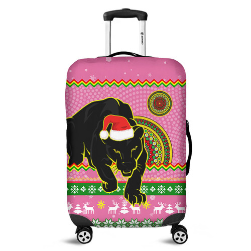 Penrith Panthers Luggage Cover - Australia Ugly Xmas With Aboriginal Patterns For Die Hard Fans Penrith Panthers Luggage Cover - Australia Ugly Xmas With Aboriginal Patterns For Die Hard Fans