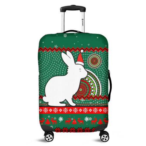South Sydney Rabbitohs Luggage Cover - Australia Ugly Xmas With Aboriginal Patterns For Die Hard Fans South Sydney Rabbitohs Luggage Cover - Australia Ugly Xmas With Aboriginal Patterns For Die Hard Fans