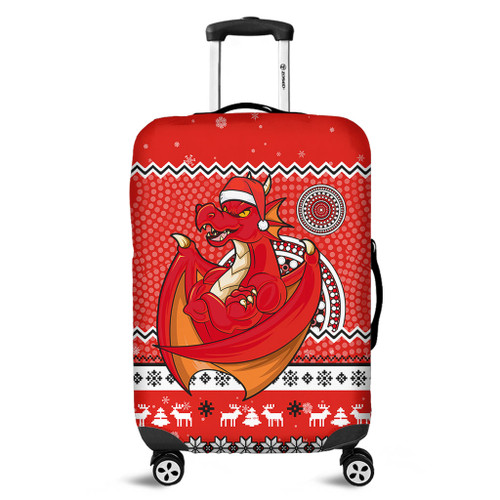 St. George Illawarra Dragons Luggage Cover - Australia Ugly Xmas With Aboriginal Patterns For Die Hard Fans St. George Illawarra Dragons Luggage Cover - Australia Ugly Xmas With Aboriginal Patterns For Die Hard Fans