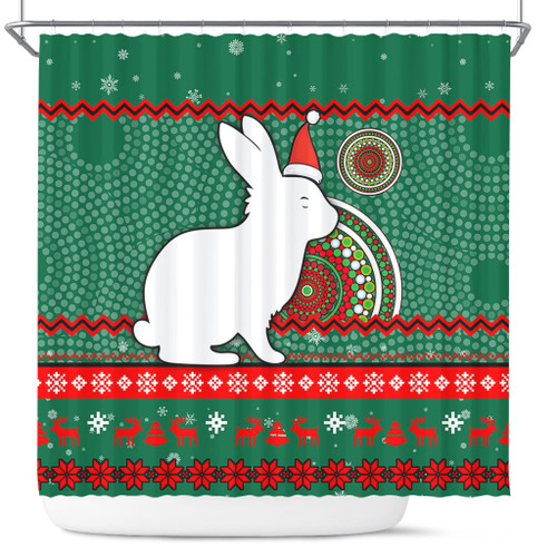 South Sydney Rabbitohs Shower Curtain - Australia Ugly Xmas With Aboriginal Patterns For Die Hard Fans South Sydney Rabbitohs Shower Curtain - Australia Ugly Xmas With Aboriginal Patterns For Die Hard Fans