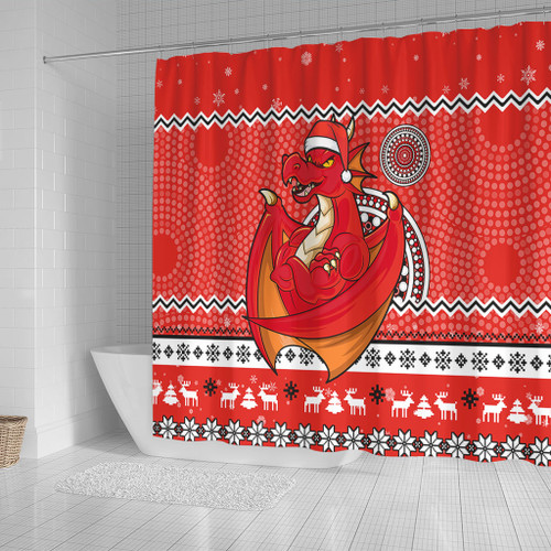 St. George Illawarra Dragons Shower Curtain - Australia Ugly Xmas With Aboriginal Patterns For Die Hard Fans St. George Illawarra Dragons Shower Curtain - Australia Ugly Xmas With Aboriginal Patterns For Die Hard Fans