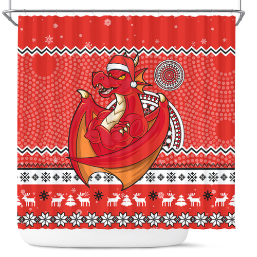 St. George Illawarra Dragons Shower Curtain - Australia Ugly Xmas With Aboriginal Patterns For Die Hard Fans St. George Illawarra Dragons Shower Curtain - Australia Ugly Xmas With Aboriginal Patterns For Die Hard Fans