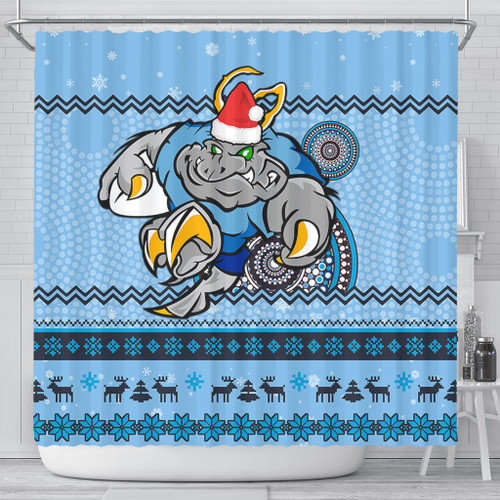 New South Wales Shower Curtain - Australia Ugly Xmas With Aboriginal Patterns For Die Hard Fans