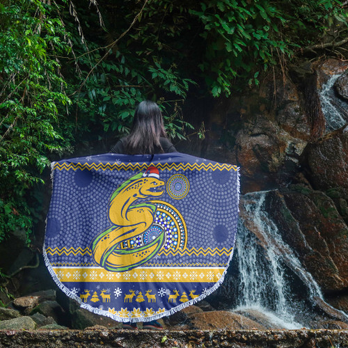 Parramatta Eels Beach Blanket - Australia Ugly Xmas With Aboriginal Patterns For Die Hard Fans Parramatta Eels Beach Blanket - Australia Ugly Xmas With Aboriginal Patterns For Die Hard Fans