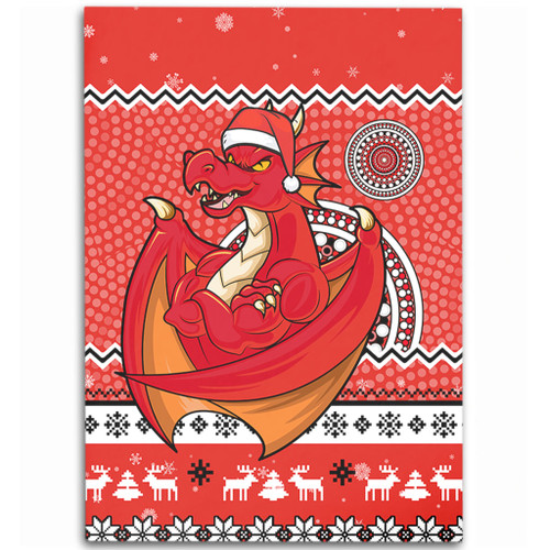 St. George Illawarra Dragons Area Rug - Australia Ugly Xmas With Aboriginal Patterns For Die Hard Fans St. George Illawarra Dragons Area Rug - Australia Ugly Xmas With Aboriginal Patterns For Die Hard Fans