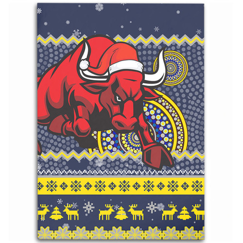 North Queensland Cowboys Area Rug - Australia Ugly Xmas With Aboriginal Patterns For Die Hard Fans North Queensland Cowboys Area Rug - Australia Ugly Xmas With Aboriginal Patterns For Die Hard Fans