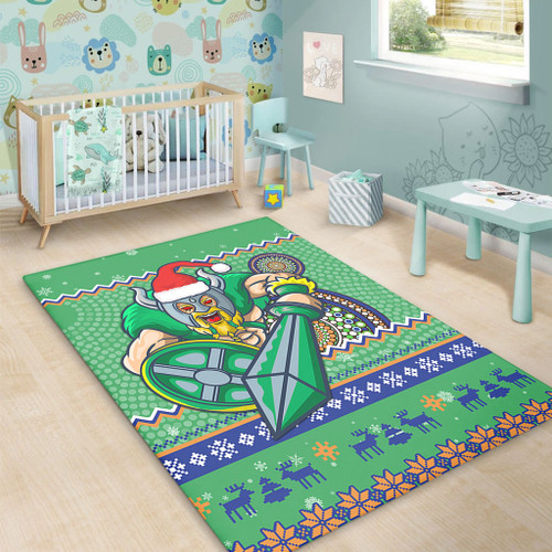 Canberra Raiders Area Rug - Australia Ugly Xmas With Aboriginal Patterns For Die Hard Fans Canberra Raiders Area Rug - Australia Ugly Xmas With Aboriginal Patterns For Die Hard Fans